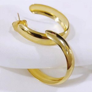 Brincos Argolas Médio Arredondado