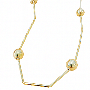 Colar chocker bolas e canutilho