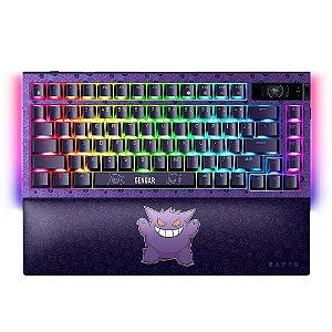 Teclado Mecânico Gamer Razer BlackWidow V4 Pro 75% Gengar Edition – RGB, Switch Mecânico, Layout ANSI, USB-C