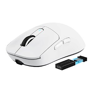 Mouse Gamer Attack Shark X3 Pro 4K/8K Wireless Tri-mode PAW3395 26.000 DPI, Branco