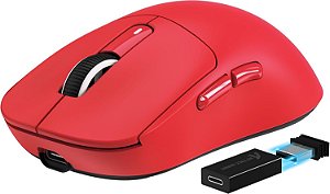 Mouse Gamer Attack Shark X3 Pro 4K/8K Wireless Tri-mode PAW3395 26.000 DPI, Vermelho