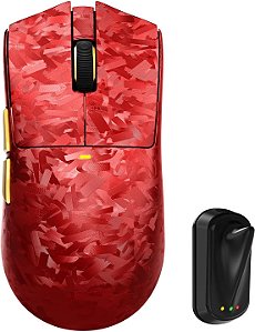 Mouse Gamer Attack Shark X11 Ultra 8K Fibra de Carbono 42.000 DPI PAW3950 MAX, Vermelho