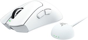 Mouse Gamer Razer Deathadder V4 Pro, 8.000 Hz, 45000 DPI, 5 Botões, 56g Ultraleve, 150hr De Bateria, Recarregável, Branc