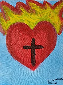 Pintura Coração de Jesus