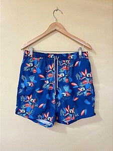 Shorts Tropical Toucan  Marinho