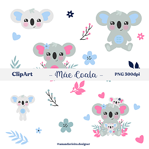 Clipart - Mãe Coala