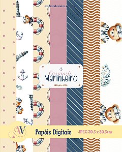 Papel Digital - Caramelo Marinheiro