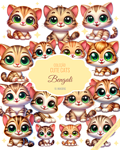 Clipart - Cute Cats - Bengali