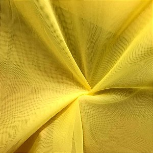 Tecido Voil Liso - Amarelo - 3,00m de Largura
