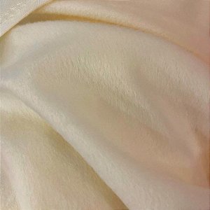Tecido Velboa Pelúcia - Creme - 1,50m de Largura