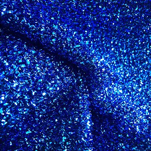 Tecido Lurex Esponja - Azul Royal - 1,50m de Largura