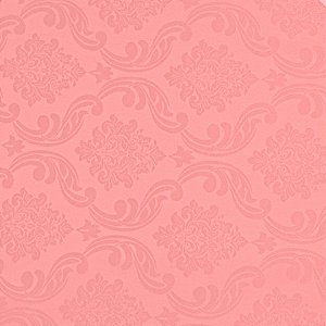 Tecido Jacquard Estampado - Colonial Rosa Bebê - 2,80m de Largura