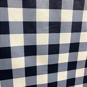 Plástico Térmico Estampado - Xadrez Azul Marinho e Branco