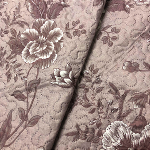 Kit Colcha King Dupla Face Matelassê com 02 Porta Travesseiros - Floral Rose