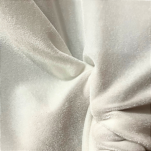 Tecido Veludo Cristal - Off White - 1,50m de Largura