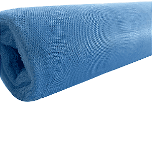 Tule Delfim – Azul Claro - 1,20m de Largura – Rolo com 50 metros