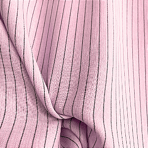 Linho Risca de Giz - Rosa - 1,50m de Largura