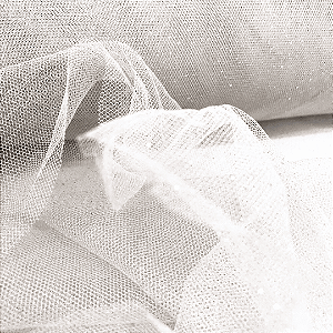 Tule Glitter - Off White - 1,47m de Largura