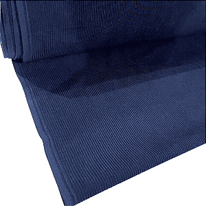 Tecido Veludo Cotelê com Elastano - Azul Marinho - 1,50m de Largura | Estrutura, Conforto e Estilo Retrô-Chic