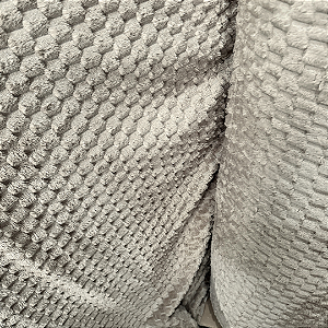 Tecido Fleece Ultra Soft Colmeia - Bege Claro - 2,50m de Largura - 100% Poliéster - Mantas e Roupas de Inverno