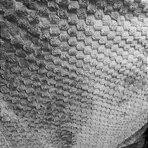 Tecido Fleece Ultra Soft Colmeia - Cinza - 2,50m de Largura - 100% Poliéster - Mantas e Roupas de Inverno