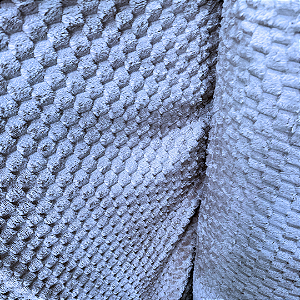 Tecido Fleece Ultra Soft Colmeia - Azul Claro - 2,50m de Largura - 100% Poliéster - Mantas e Roupas de Inverno