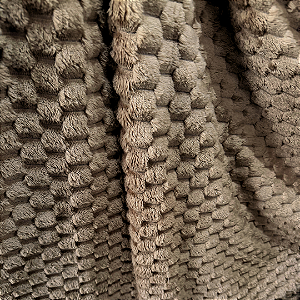 Tecido Fleece Ultra Soft Colmeia - Marrom - 2,50m de Largura - 100% Poliéster - Mantas e Roupas de Inverno