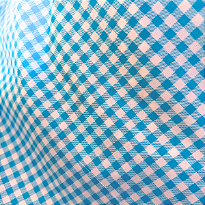 Tecido Xadrez Azul Turquesa 7mm - 100% Poliéster - 1,50m de Largura