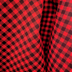Tecido Xadrez Vermelho e Preto 7mm - 100% Poliéster - 1,50m de Largura