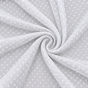 Tule Poá 5mm - Branco - 1,50m de Largura