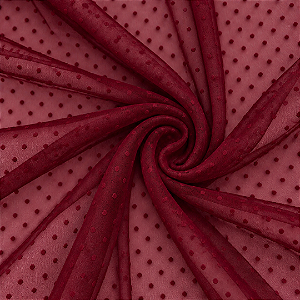 Tule Poá 5mm - Marsala - 1,50m de Largura