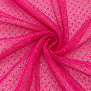 Tule Poá 5mm - Pink - 1,50m de Largura