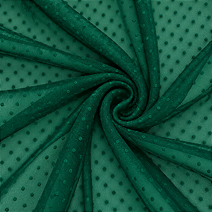 Tule Poá 5mm - Verde Esmeralda - 1,50m de Largura