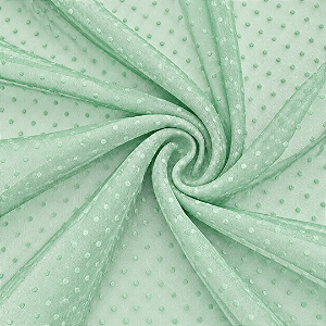 Tule Poá 5mm - Verde Menta - 1,50m de Largura