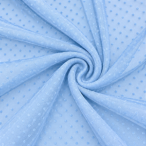 Tule Poá 5mm - Azul Claro - 1,50m de Largura