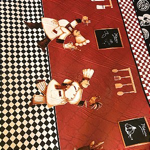Plástico Térmico Estampado - Chefs Preto