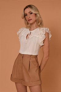 BLUSA DE SEDA LARA - OFF WHITE