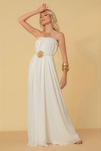 Vestido Afrodite Longo - OFF WHITE