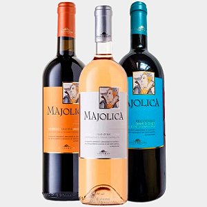 Série 3 Majolica's Tinto, Rosé e Branco (Pecorino)