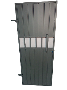 Portão Social Com Abertura Central