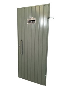 Portão Social Reforçado Modelo Fechado Com Caixa De Correio Em Chapa 22