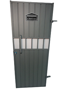 Portão Social Reforçado Mod. Abertura Central Caixa De Correio Em Chapa 22