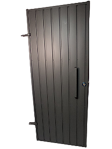 Portão Social Reforçado Modelo Fechado Em Chapa 18