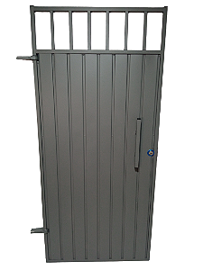 Portão Social Reforçado Com Abertura Superior Em Chapa 18