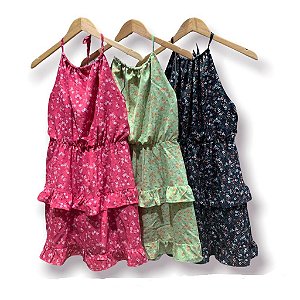 Vestido Curto Floral Frente Única