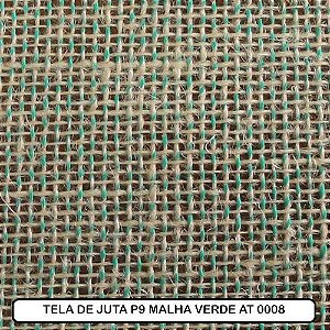 TELA JUTA  NATURAL P9 M. VERDE  1,00m