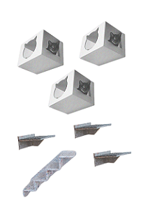 Kit Com 03 Nichos 03 Prateleiras E 01 Escada Área Externa