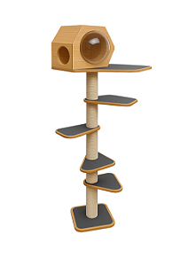 Torre Com Arranhador E Nicho com cúpula de acrílico