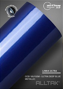 Adesivo envelopamento Deep Blue Metallic ( Largura do rolo - 1,38m ) - VENDA POR METRO