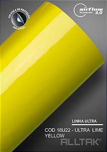 Adesivo envelopamento Lime Yellow ( Largura do rolo - 1,38m ) - VENDA POR METRO